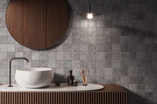 Koupelny plné inspirace - Dlažba s dekorem kamene: Spojení elegance a přírodní krásy
