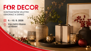 FOR DECOR 2026 představí novinky ze světa dekorací a dárků. V září se do Prahy sjedou výrobci i obchodníci