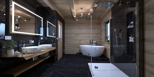 Inspirace koupelny - I koupelna ve staré šumavské roubence může být moderní