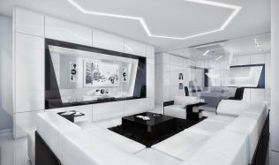Inteligentní interiér ve stylu high-tech nadchne milovníky moderních technologií 