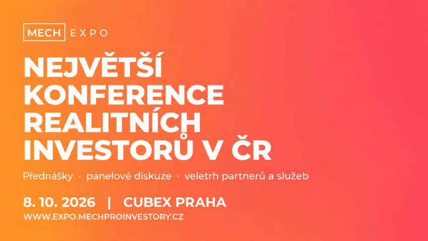 Investujete do nemovitostí? MECH EXPO 2026 nabídne workshopy, zkušenosti investorů i aktuální pohled na trh