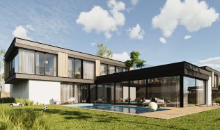 Luxusní rezidenční komplex vyrůstá poblíž Prahy, nabídne unikátní energeticky soběstačné vily