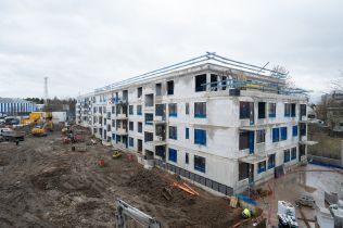 Developerské projekty k prodeji - Nové byty v Kladně míří k dokončení. Portti II hlásí hotovou hrubou stavbu