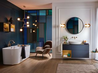 Koupelny plné inspirace - Podsvícená vana vytvoří z běžné koupele relaxační rituál