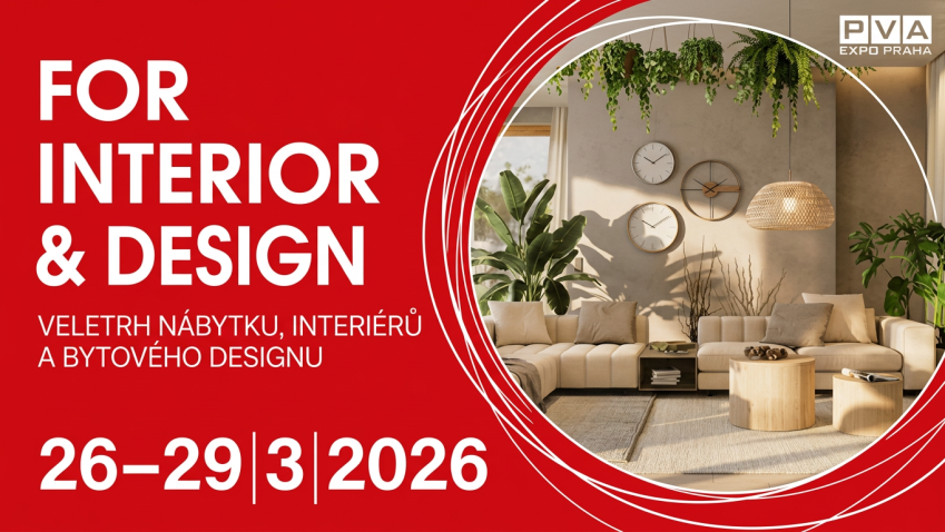 Stáhněte si vstupenku zdarma na veletrh FOR INTERIOR & DESIGN 2026