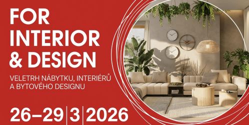 Stáhněte si vstupenku zdarma na veletrh FOR INTERIOR & DESIGN 2026