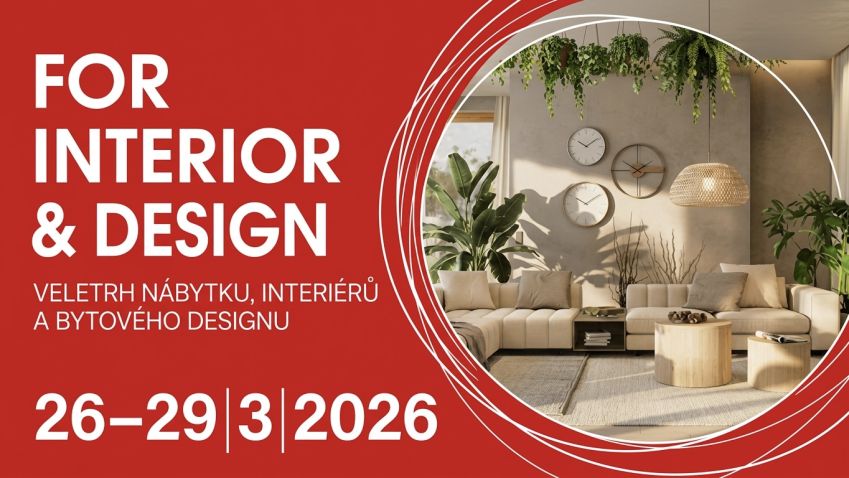 Stáhněte si vstupenku zdarma na veletrh FOR INTERIOR & DESIGN 2026
