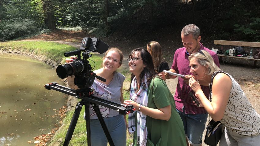 Fotogalerie: Natáčení TVbydleni.cz s herečkou Terezou Brodskou