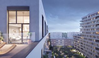 V nově vznikající čtvrti Emila Kolbena startuje výstavba dalšího úsporného bytového domu