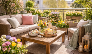 Velikonoce na balkoně nebo terase: Jarní posezení, které potěší všechny smysly