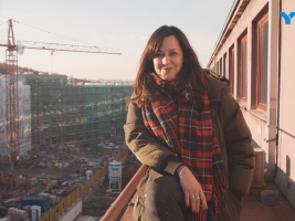 Herečka Tereza Brodská při natáčení dokumentu o výstavbě jejího nového bytu